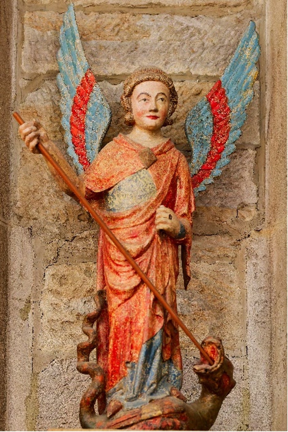 Darstellung St. Marien Kirche zu Dortmund Erzengel Michael, um 1320